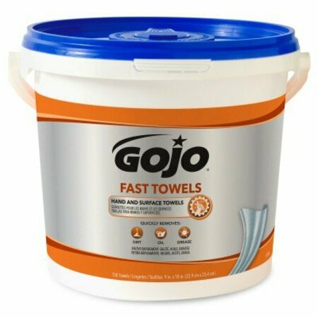 GOJO 6298-04 Fast Towels Bucket 130 Count Fresh Citrus Scent, 4PK 1606429